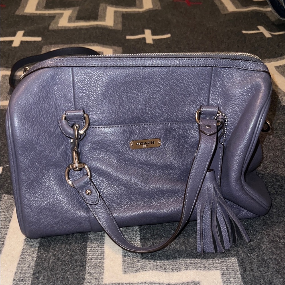 Coach Purple Pebbled Leather Crossbody Bag